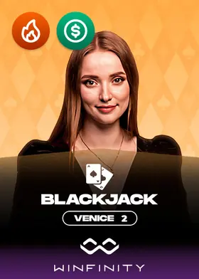 Venice BJ 2 Winfinity live dealer table by Live tables at Moon Win